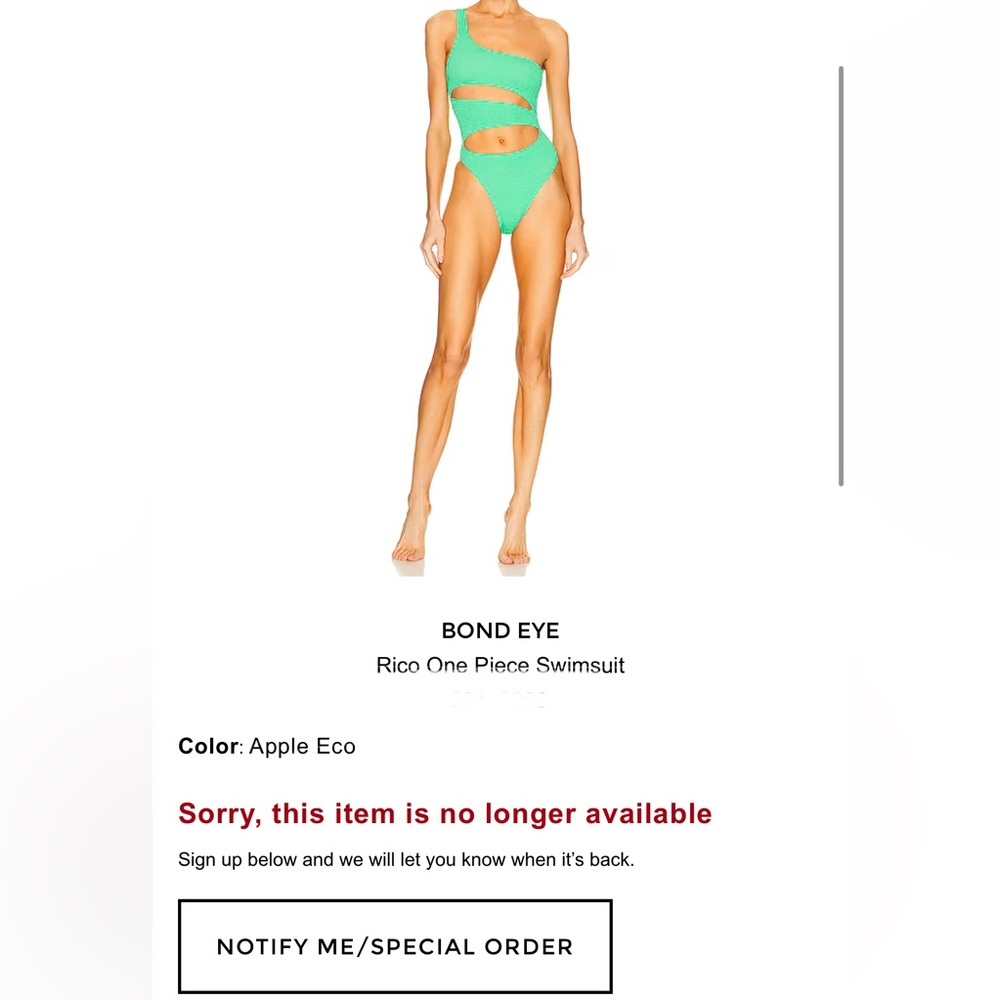 BOND-EYE ❤️🔥 RICO ONE PIECE NWT ONE SIZE - Picture 7 of 11